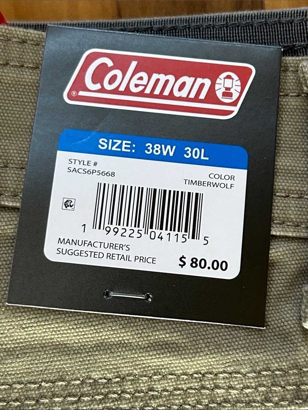 NEW Coleman Men's Tan Utility Pants 38 x 30 - Picture 2 of 7